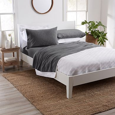 Madelinen® Tech Knit Brie Jersey Sheet Set with Pillowcases
