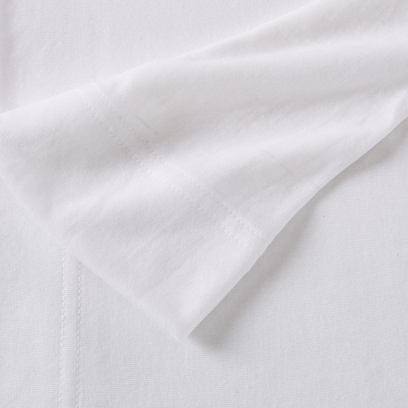 Great Bay Home Tech Knit Brie Jersey Sheet Set with Pillowcases, White, TWI