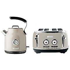 Haden Heritage 1.7 L Stainless Steel Body Electric Kettle w/ Toaster, Pink  