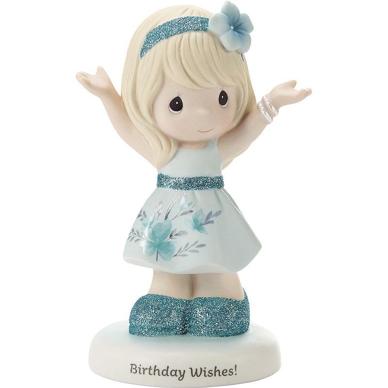 Precious Moments Birthday Wishes Blonde Figurine Table Decor, Multicolor