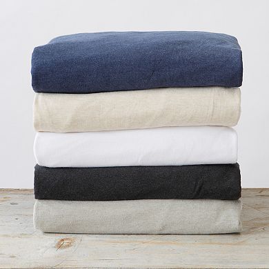 Madelinen® Flannel Jersey Knit Cozy Flex Sheet Set with Pillowcases