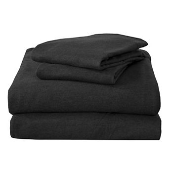 Madelinen® Flannel Jersey Knit Cozy Flex Sheet Set with Pillowcases