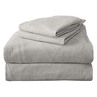 Madelinen® Flannel Jersey Knit Cozy Flex Sheet Set with Pillowcases