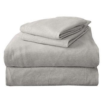 Madelinen® Flannel Jersey Knit Cozy Flex Sheet Set with Pillowcases