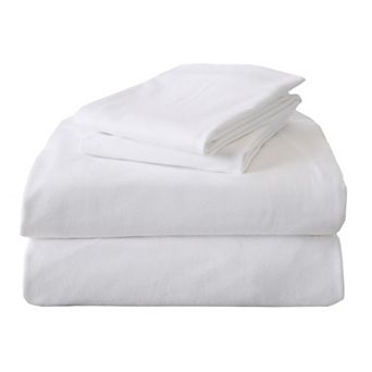 Madelinen® Flannel Jersey Knit Cozy Flex Sheet Set with Pillowcases