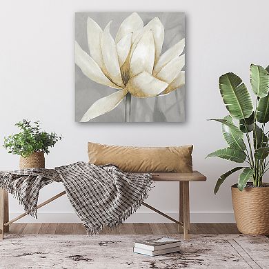 COURTSIDE MARKET Golden Waterlily II Canvas Wall Art