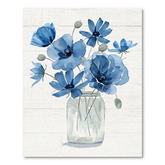 COURTSIDE MARKET Blue Dreams II Canvas Wall Art