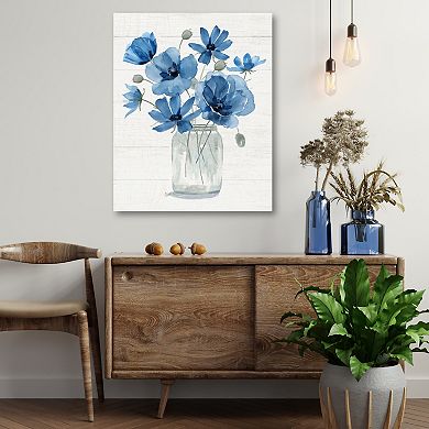 COURTSIDE MARKET Blue Dreams II Canvas Wall Art