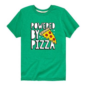 Boys 8-20 Powered By Pizza Graphic Tee