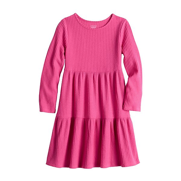 Girls 4-12 Jumping Beans® Waffle Knit Tiered Hem Dress