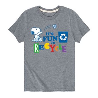 Boys 8-20 Peanuts Fun To Recycle Snoopy Graphic Tee