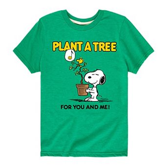Boys 8-20 Peanuts Plant A Tree Snoopy Graphic Tee
