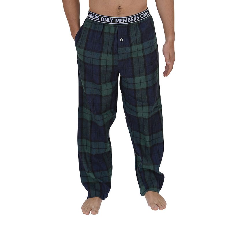 UPC 724874000033 product image for Men's Members Only Flannel Lounge Pant, Size: Large, Blue | upcitemdb.com