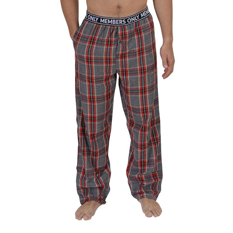 UPC 724874000071 product image for Men's Members Only Flannel Lounge Pants, Size: Large, Red | upcitemdb.com