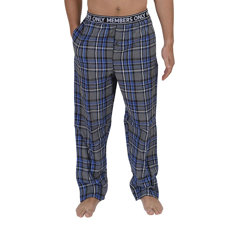 UPC 724874000101 product image for Men's Members Only Flannel Lounge Pants, Size: Medium, Grey | upcitemdb.com