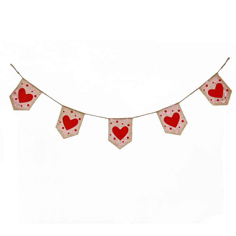 National Tree Company 6 ft. Valentines Garland, Red