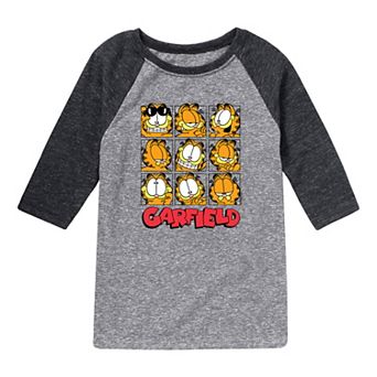 Boys 8-20 Garfield Faces Raglan Graphic Tee