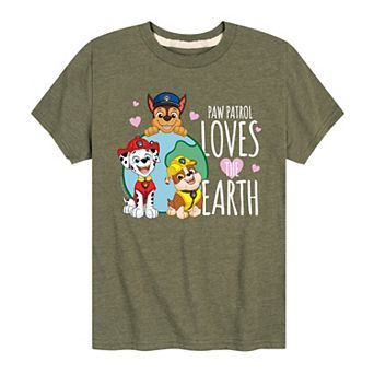 Boys 8-20 Paw Patrol Loves The Earth Graphic Tee