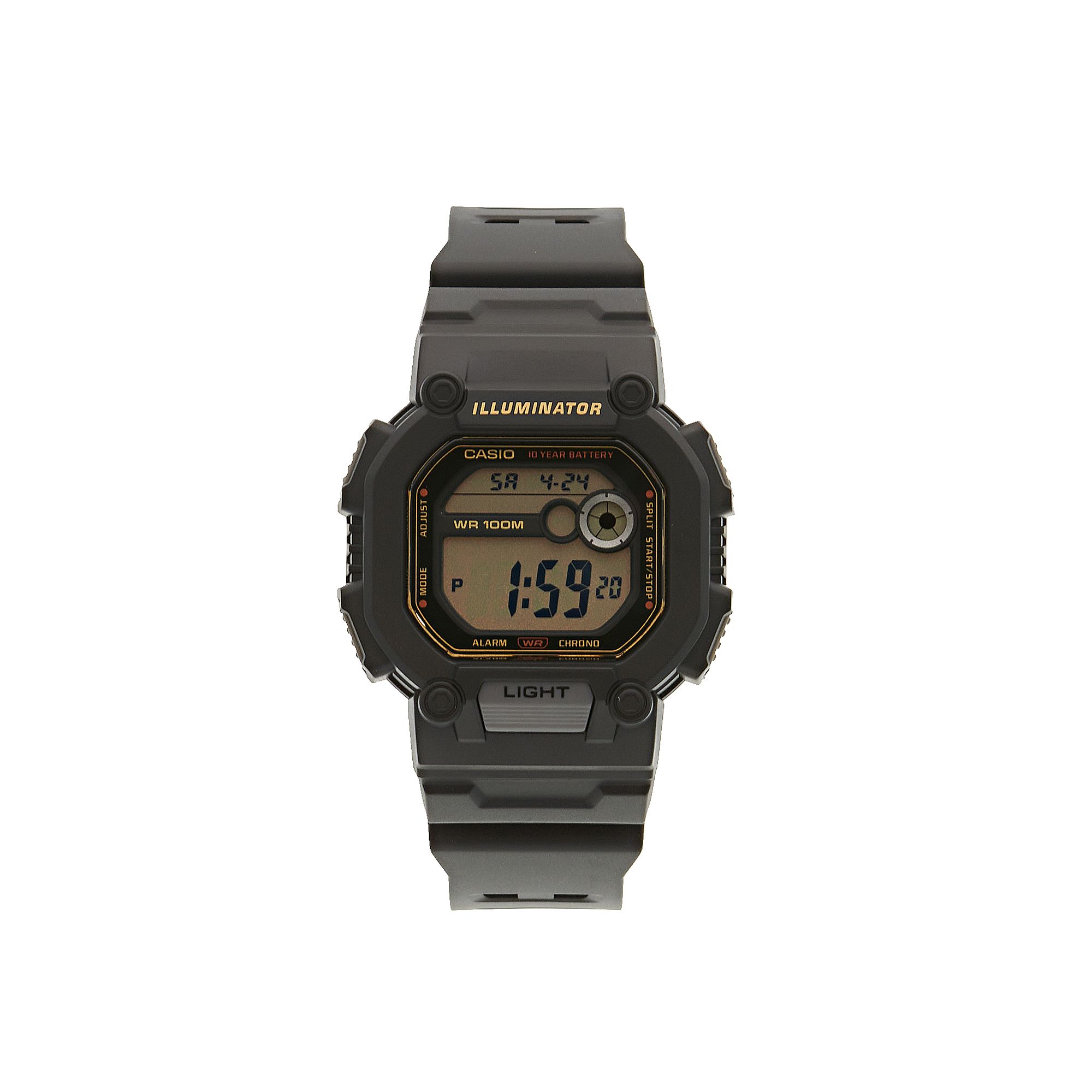 Casio Mens Digital Chronograph Watch - W737HX-1AV, Size: Large, Black
