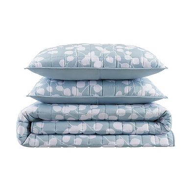 Serta Simply Comfort Ellen Botanical Leaf Quilt Set with Shams