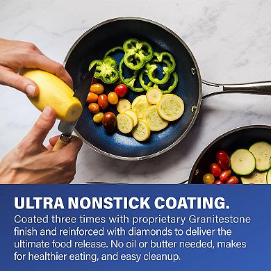 Granitestone Diamond Classic Blue 20-pc. Nonstick Cookware & Bakeware Set