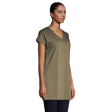 Women's Lands' End Supima Cotton Extra-Long Tunic Top