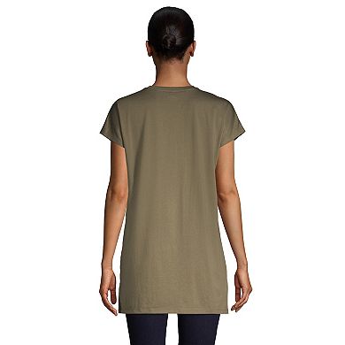 Women's Lands' End Supima Cotton Extra-Long Tunic Top