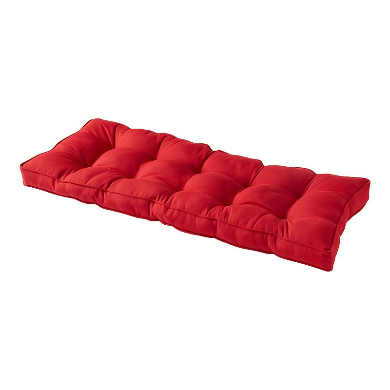 Greendale Home Fashions 51 Sunbrella Fabric Outdoor Bench Cushion, Red, 