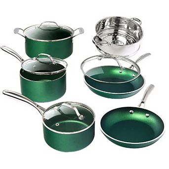 Granitestone Diamond Classic Emerald Green 10 pc Nonstick Cookware Set