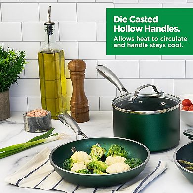 Granitestone Diamond Classic Emerald Green 10-pc. Nonstick Cookware Set