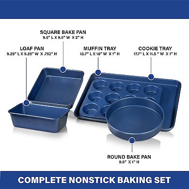 Granitestone Diamond Classic Blue Pro 5-pc. Nonstick Bakeware Set