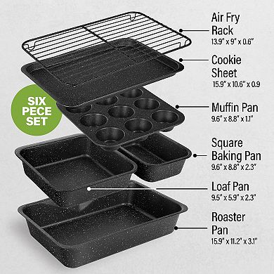 Granitestone Diamond StackMaster 6-pc. Stackable Nonstick Bakeware Set
