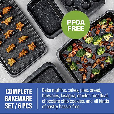 Granitestone Diamond StackMaster 6-pc. Stackable Nonstick Bakeware Set