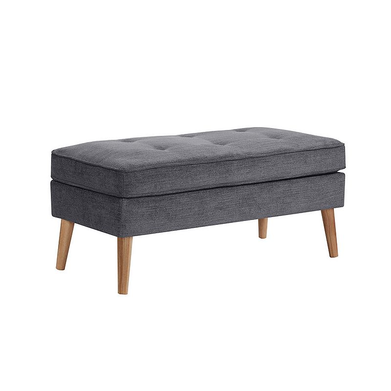 29048806 INK+IVY Sylvia Button Tufted Upholstered Ottoman,  sku 29048806