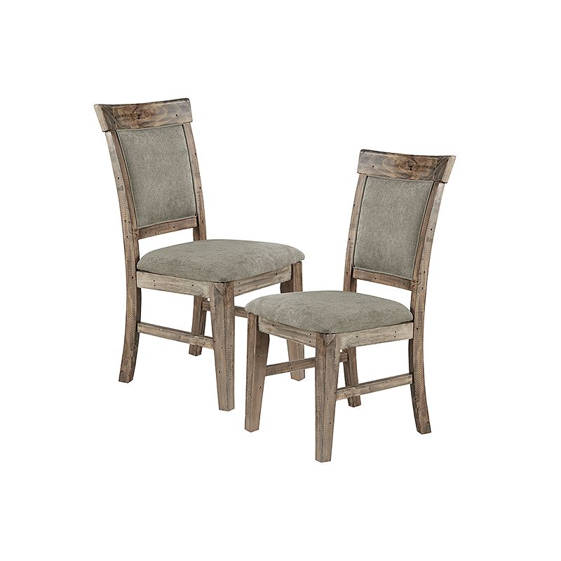 Set of 2 Oliver Dining Side Chair Natural/Gray