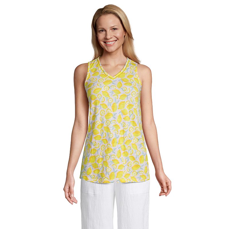 Petite Lands' End Bust-Minimizer Blouson Tankini Top