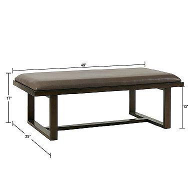 Madison Park Conner Upholstered Rectangular Cocktail Ottoman