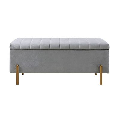 Madison Park Boyden Luxurious Upholstered Storage Bench