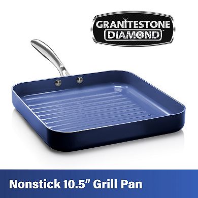 Granitestone Diamond Classic Blue Nonstick Grill Pan
