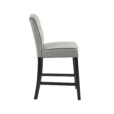 Madison Park Misha 26-in. Button Tufted Back Upholstered Counter Stool