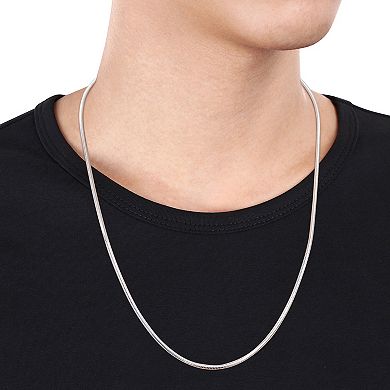 Stella Grace Men's Sterling Silver Snake Chain Necklace