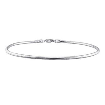 Stella Grace Men's Sterling Silver Snake Chain Bracelet