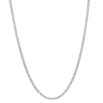 Stella Grace Men's Sterling Silver Rolo Chain Necklace
