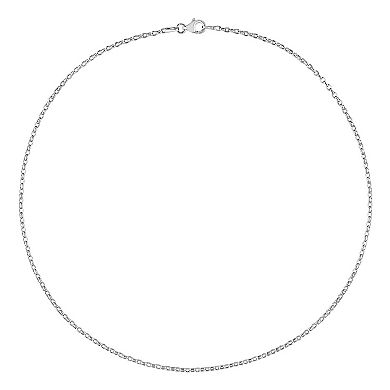 Stella Grace Men's Sterling Silver Rolo Chain Necklace