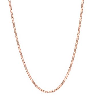 Stella Grace Men's 18k Rose Gold Plated Silver Rolo Chain Necklace