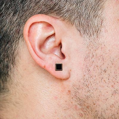 Onyx mens earrings discount