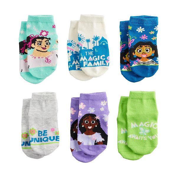 Toddler Girl Disney Encanto 6Pack LowCut Socks