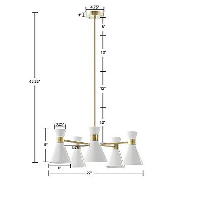 INK+IVY Ezra 5-Light Adjustable Chandelier