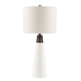 INK+IVY Tristan Ceramic and Wood Table Lamp