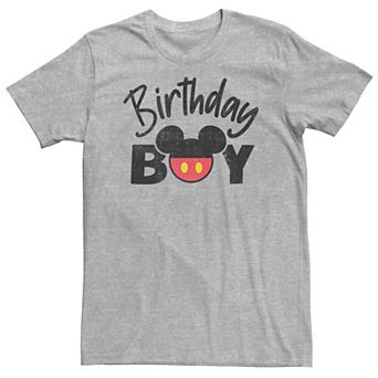 Big & Tall Disney Mickey & Friends Birthday Boy Mickey Logo Tee